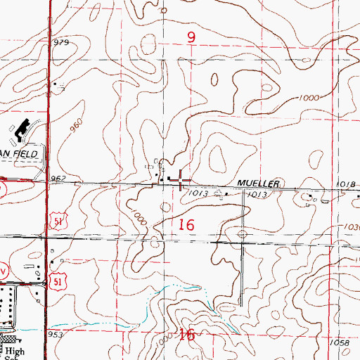 Topographic Map of Dane County Sheriff's Office - Northeast Precinct, WI