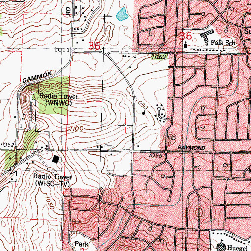 Topographic Map of Madison Police Department - West District, WI