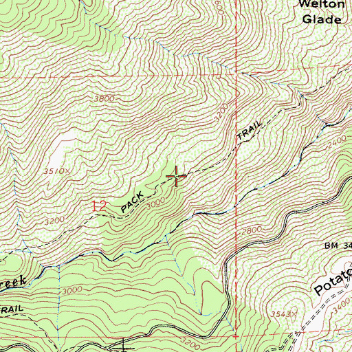 Topographic Map of Bathhouse Trail, CA