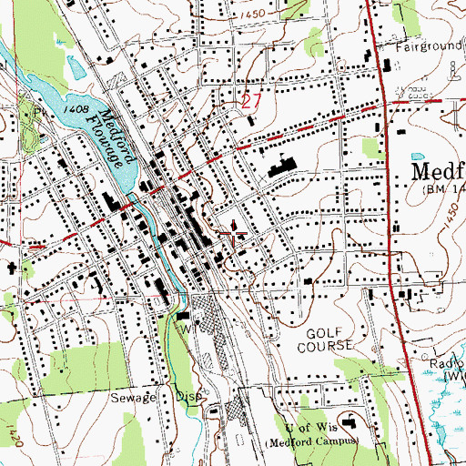 Topographic Map of Taylor County Sheriff's Department, WI