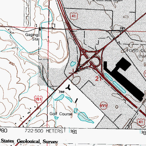 Topographic Map of Wisconsin State Patrol - Fond du Lac Post, WI