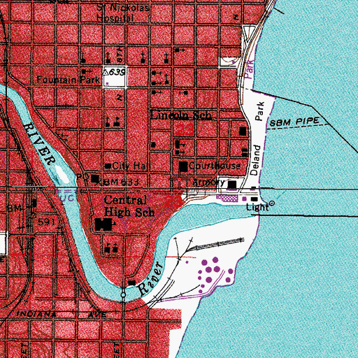Topographic Map of Sheboygan County Juvenile Detention Center, WI