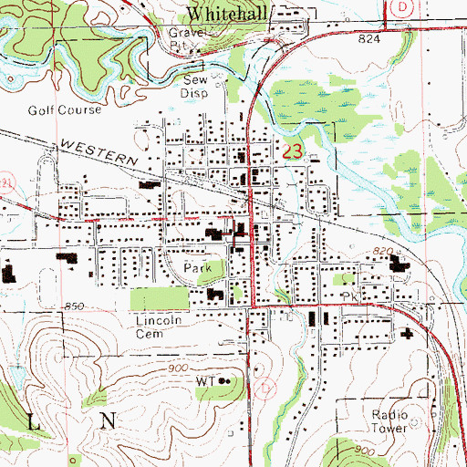 Topographic Map of Trempealeau County Jail, WI
