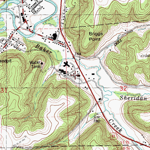 Topographic Map of Soldiers Grove Police Department, WI