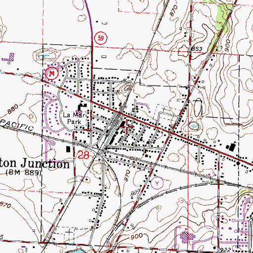 Topographic Map of Milton Town Police Department, WI