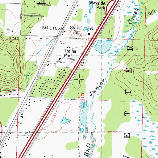 Topographic Map of Kronenwetter Police Department, WI