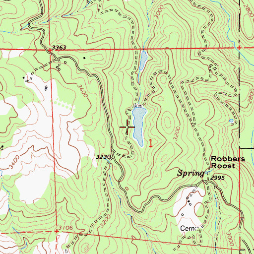 Topographic Map of Bollman Lake, CA