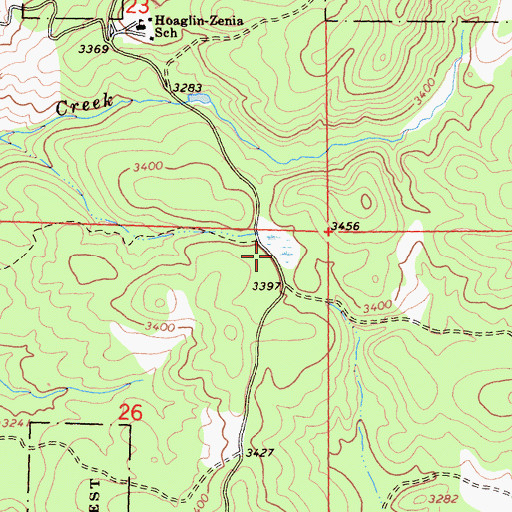 Topographic Map of French Lake, CA