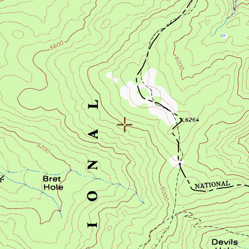 Topographic Map of Trinity Summit Forest Service Facility, CA