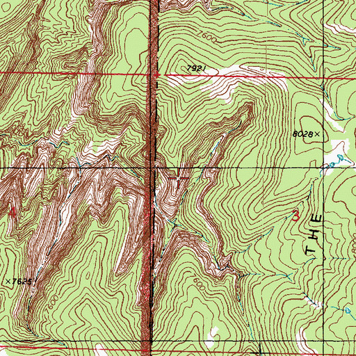Topographic Map of Beartrap Canyon Wilderness, UT