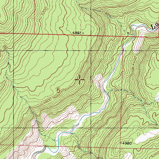 Topographic Map of Blackridge Wilderness, UT