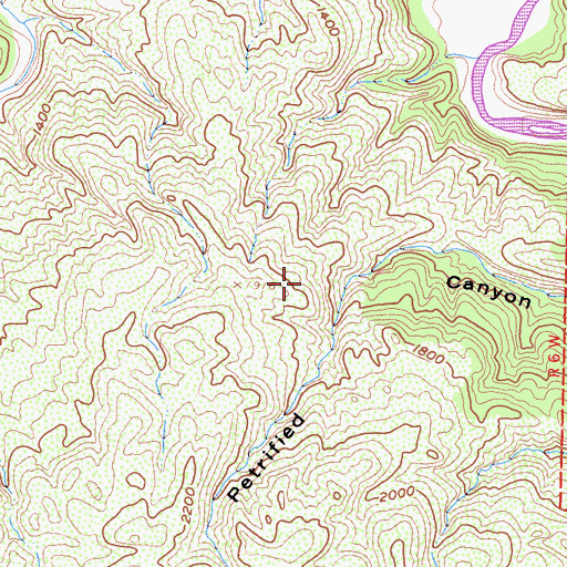 Topographic Map of Cache Creek Wilderness, CA
