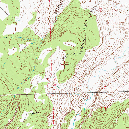 Topographic Map of Dominguez Canyon Wilderness, CO