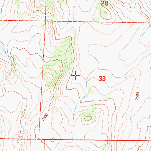 Topographic Map of Granite Mountain Wilderness, CA
