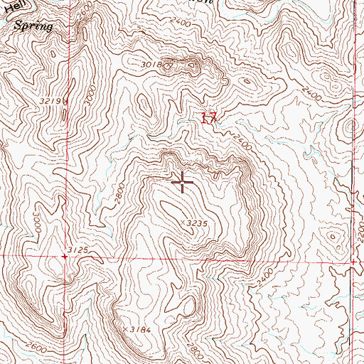 Topographic Map of Hells Canyon Wilderness, AZ