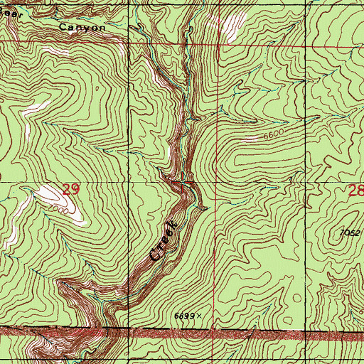 Topographic Map of LaVerkin Creek Wilderness, UT