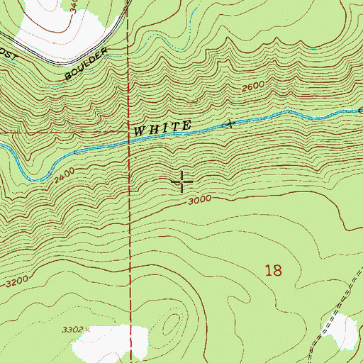 Topographic Map of Lower White River Wilderness, OR