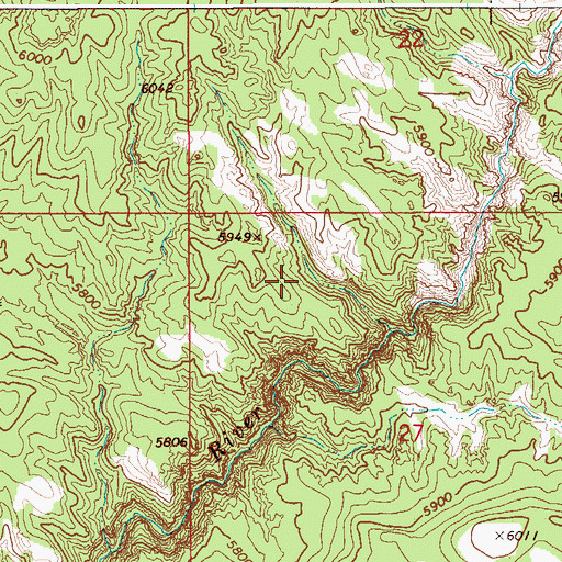 Topographic Map of North Fork Owyhee Wilderness, ID