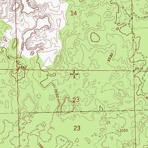 Topographic Map of Oregon Badlands Wilderness, OR