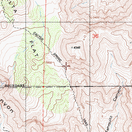 Topographic Map of Santa Rosa Wilderness, CA