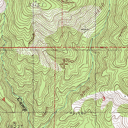Topographic Map of Soda Mountain Wilderness, OR