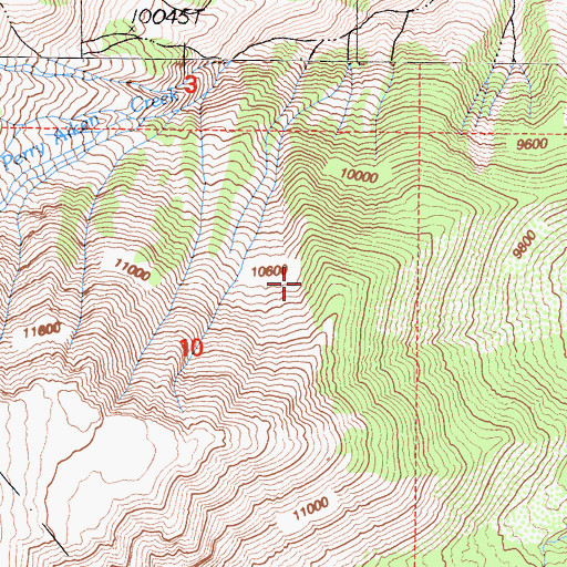 Topographic Map of White Mountains Wilderness, CA