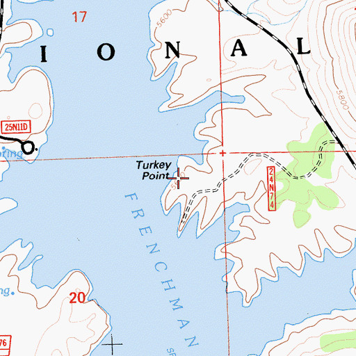 Topographic Map of Turkey Point, CA