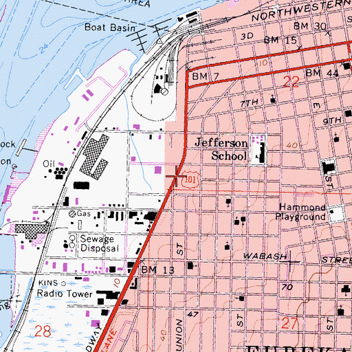 Topographic Map of Eureka Post Office, CA