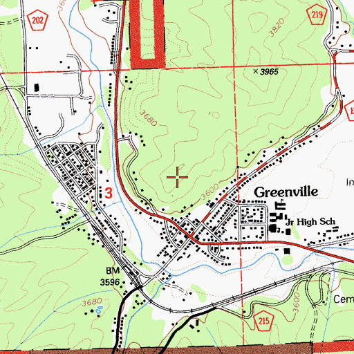 Topographic Map of Greenville Ranger Station, CA