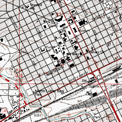 Topographic Map of Laramie County Jail, WY