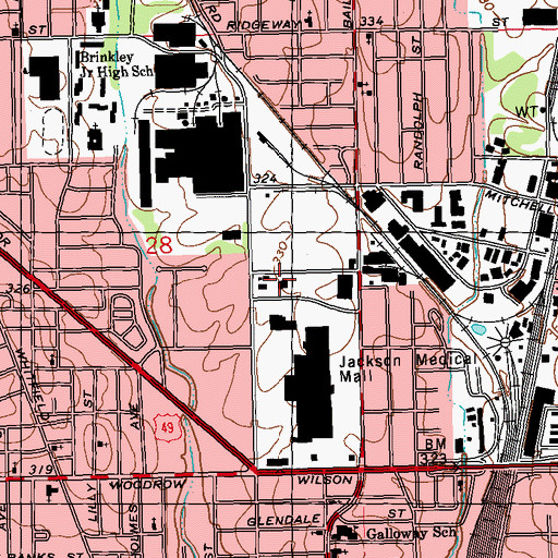 Topographic Map of Delta Station Post Office, MS