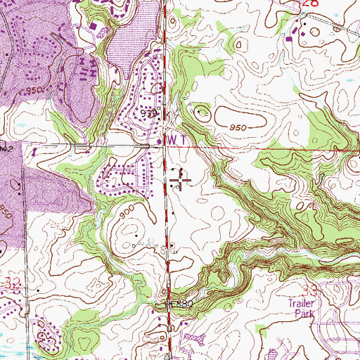Topographic Map of Two Twelve Medical Center, MN