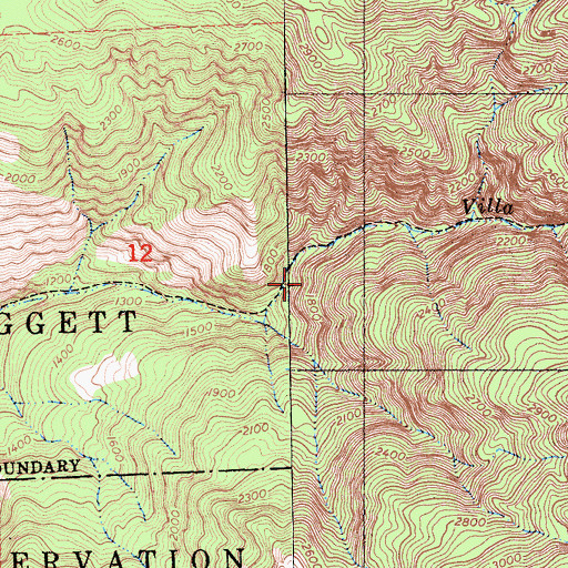 Topographic Map of Silver Creek Campground, CA