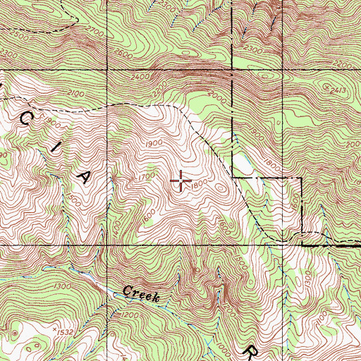 Topographic Map of Turkey Springs Campground, CA