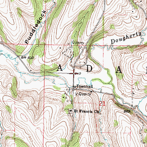 Topographic Map of Willet (historical), WI