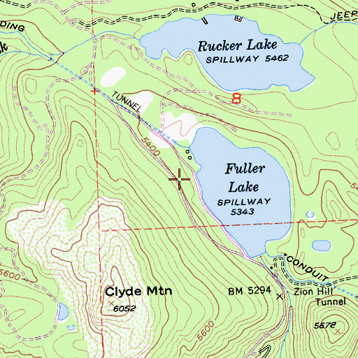 Topographic Map of Fuller Lake Campground, CA