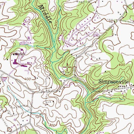 Topographic Map of Robinson Nature Center, MD