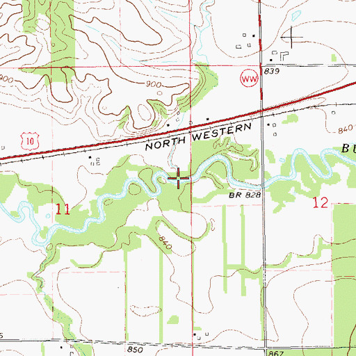 Topographic Map of Silver Creek, WI