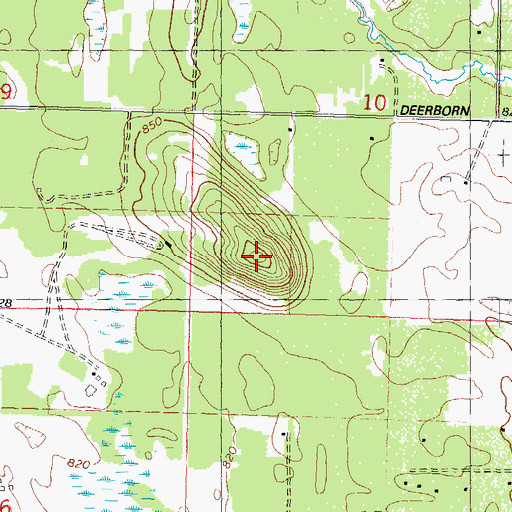 Topographic Map of Mount Pisgah, WI