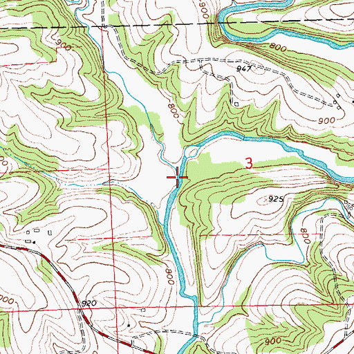 Topographic Map of Wilsons Creek, WI