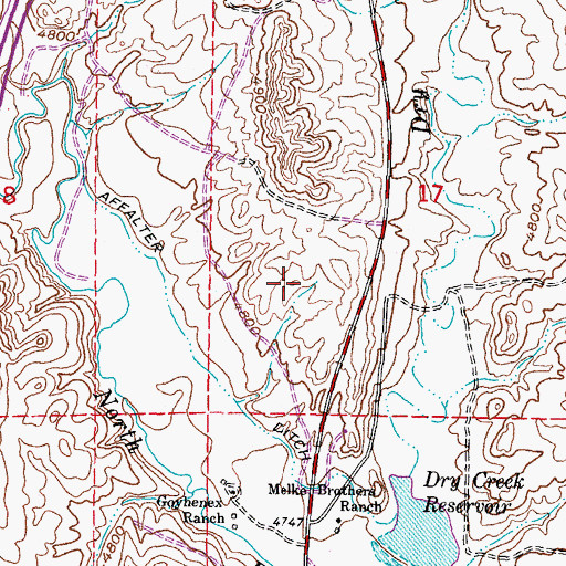 Topographic Map of Chris LeDoux Point, WY