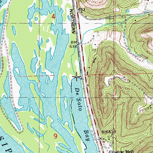 Topographic Map of Battle Creek, WI