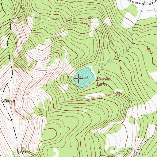 Topographic Map of Burke Lake, MT