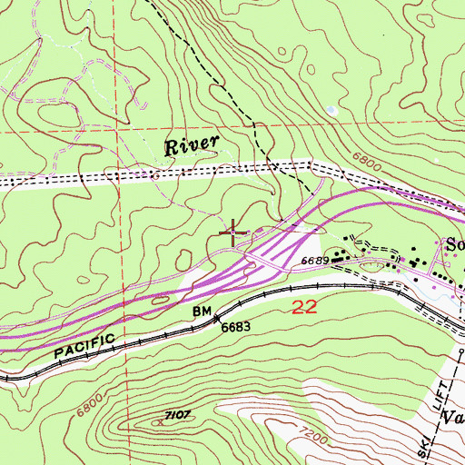 Topographic Map of Donner Summit, CA