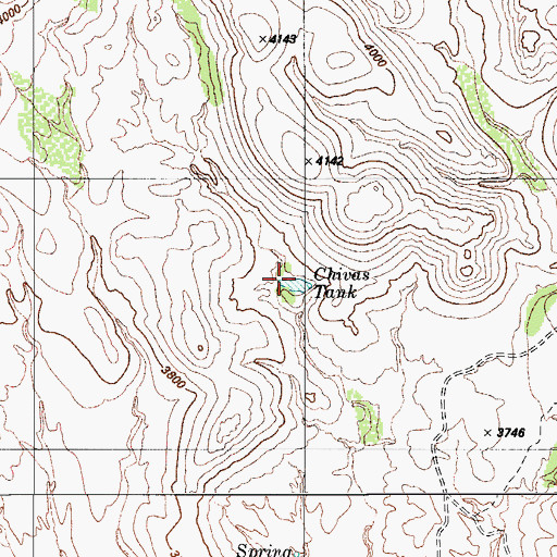 Topographic Map of Chivas Tank, AZ