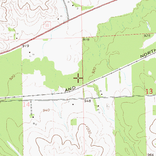 Topographic Map of Fowler Creek, WI