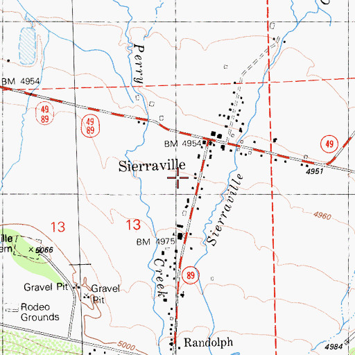 Topographic Map of Sierraville Ranger Station, CA