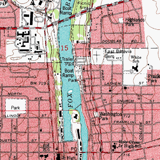 Topographic Map of Laurelwood Park, IL