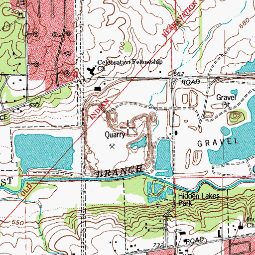 Topographic Map of Whalon Lake, IL