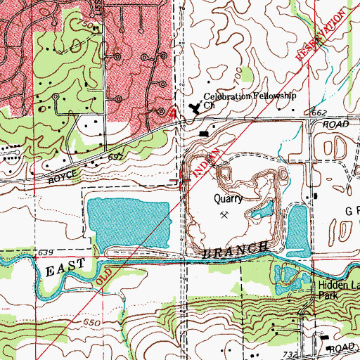 Topographic Map of Whalon Lake Preserve, IL